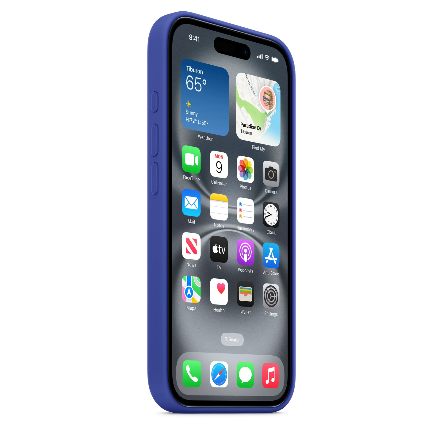 Husa de protectie Apple cu MagSafe pentru iPhone 16, Silicon, Ultramarine (Seasonal) - iSTYLE RO
