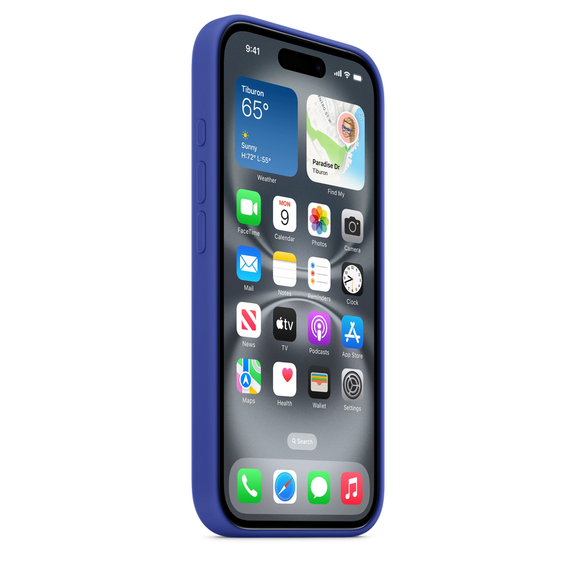 Husa de protectie Apple cu MagSafe pentru iPhone 16, Silicon, Ultramarine (Seasonal) - iSTYLE RO