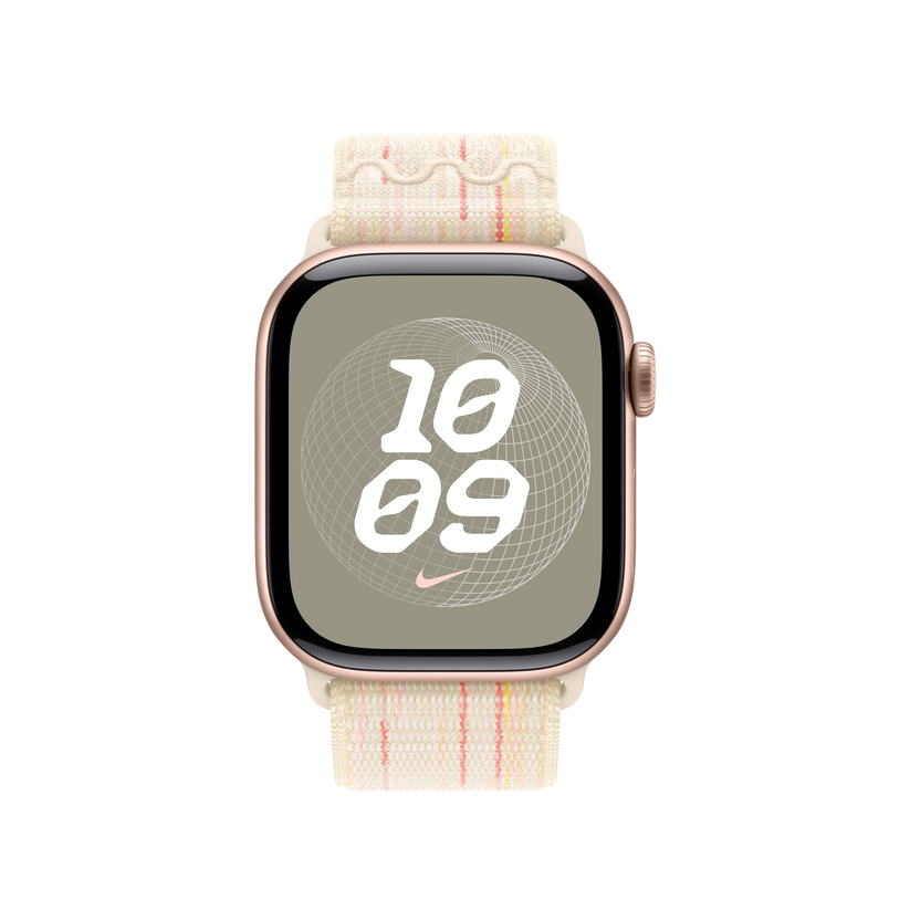 Curea Apple pentru Apple Watch 40mm Nike Sport Loop, Starlight/Pink Nike Sport Loop - iSTYLE RO