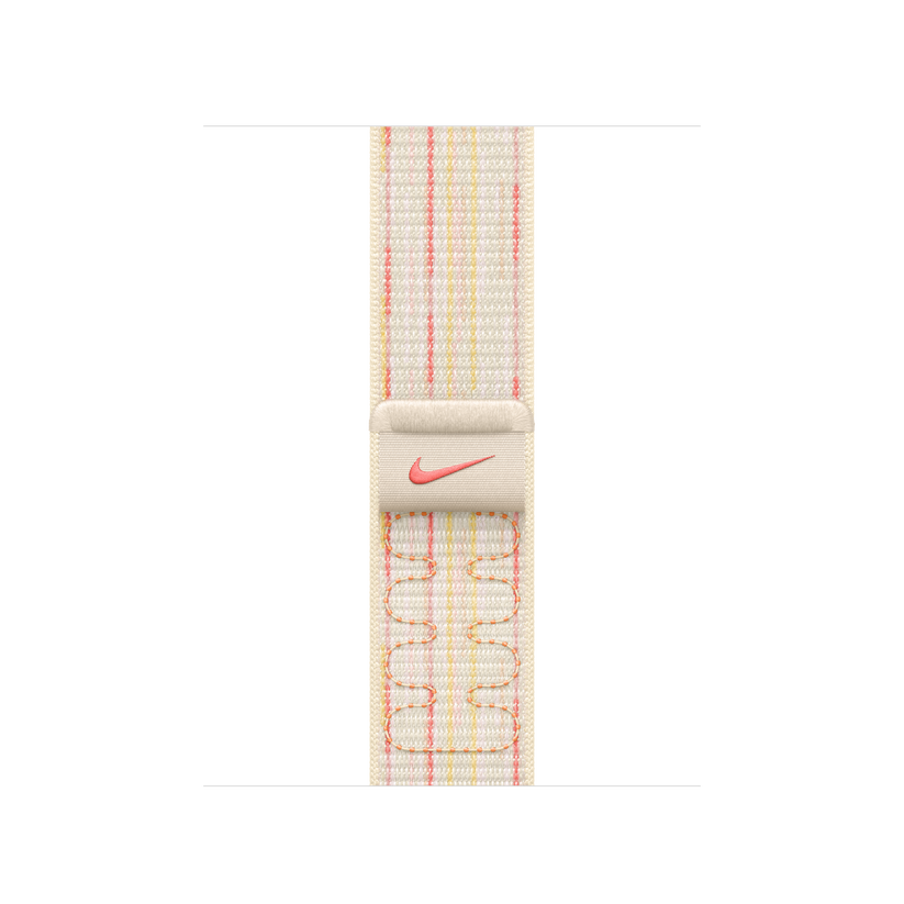 Curea Apple pentru Apple Watch 40mm Nike Sport Loop, Starlight/Pink Nike Sport Loop - iSTYLE RO