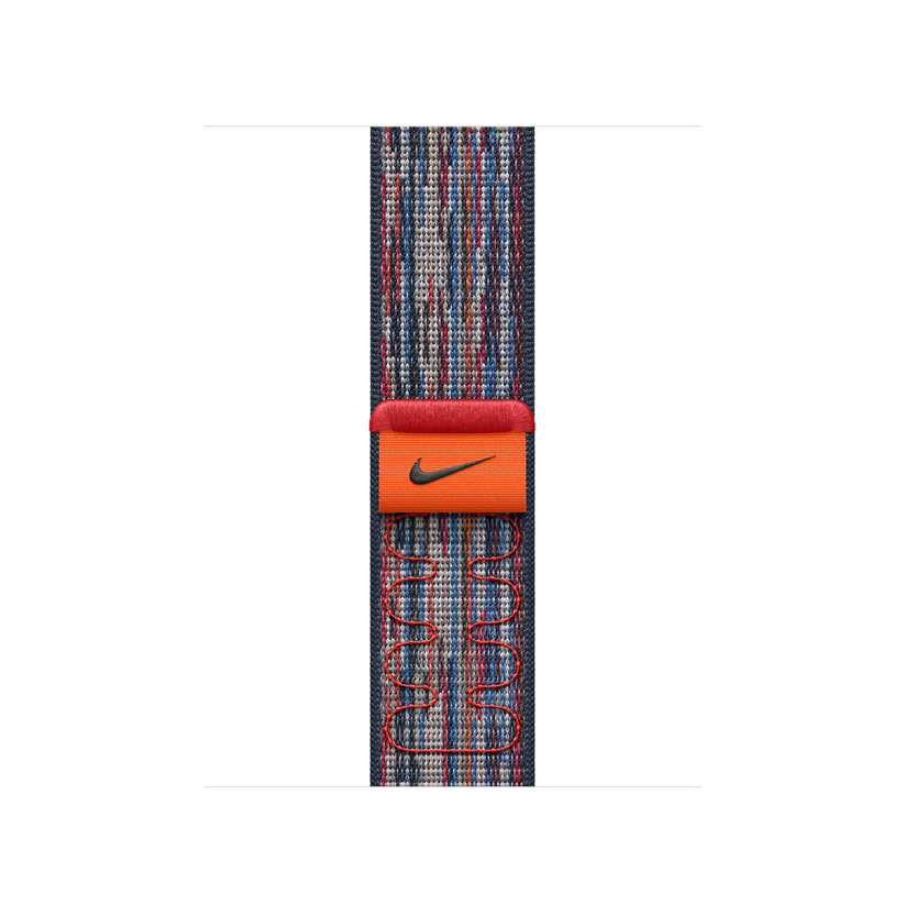 Curea Apple pentru Apple Watch 42mm Nike Sport Loop, Blue/Red Nike Sport Loop - iSTYLE RO