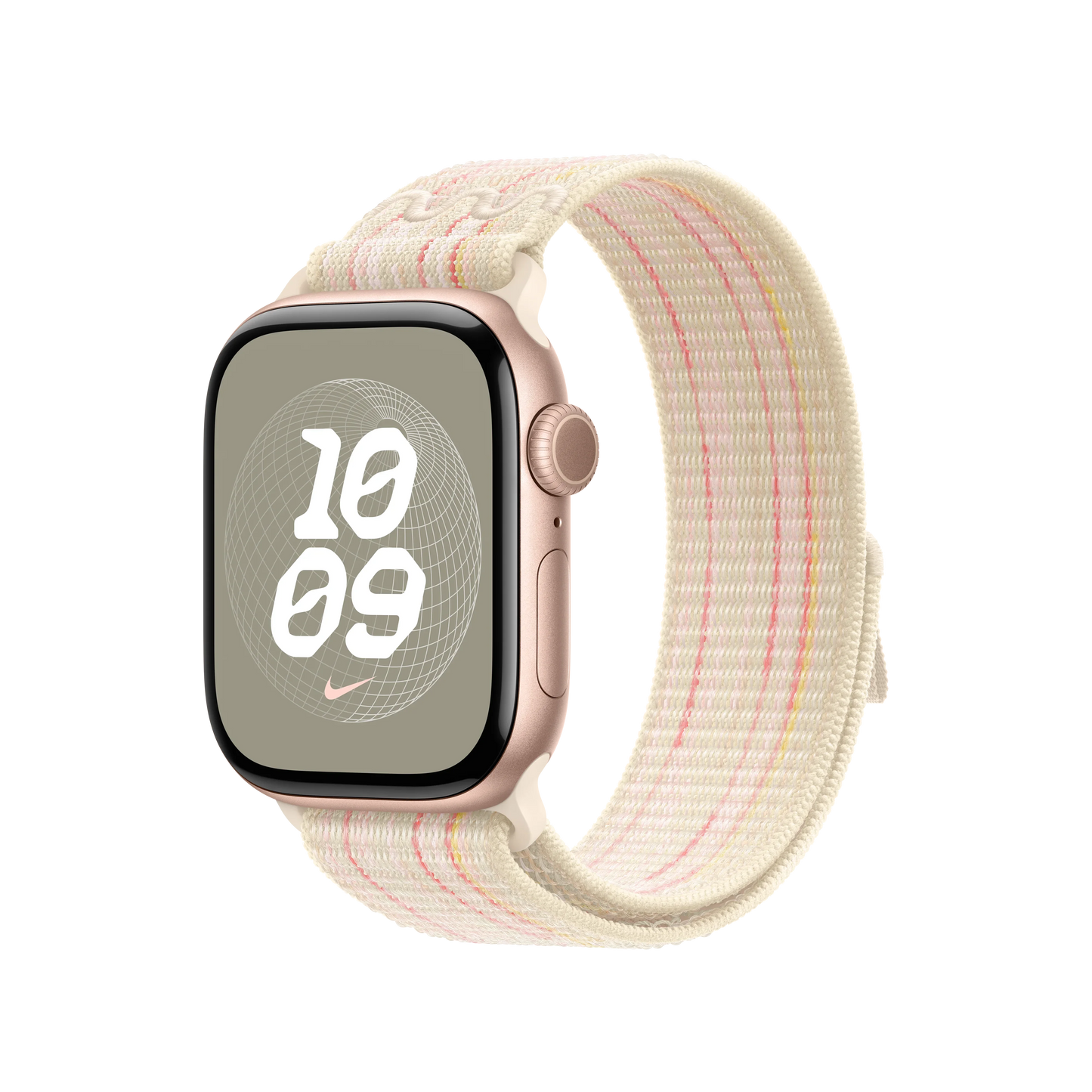 Curea Apple pentru Apple Watch 42mm Nike Sport Loop, Starlight/Pink Nike Sport Loop - iSTYLE RO