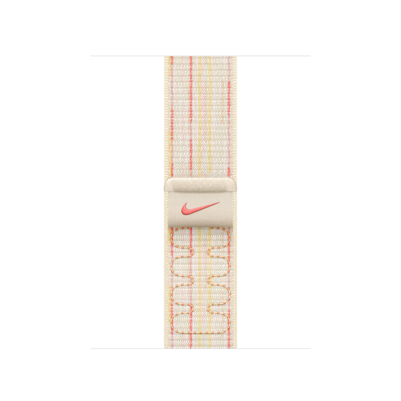 Curea Apple pentru Apple Watch 42mm Nike Sport Loop, Starlight/Pink Nike Sport Loop - iSTYLE RO