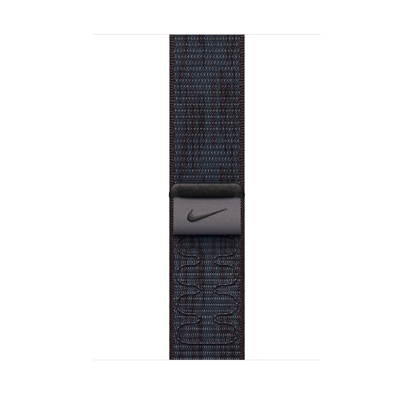 Curea Apple pentru Apple Watch 46mm Nike Sport Loop, Black/Blue Nike Sport Loop - iSTYLE RO
