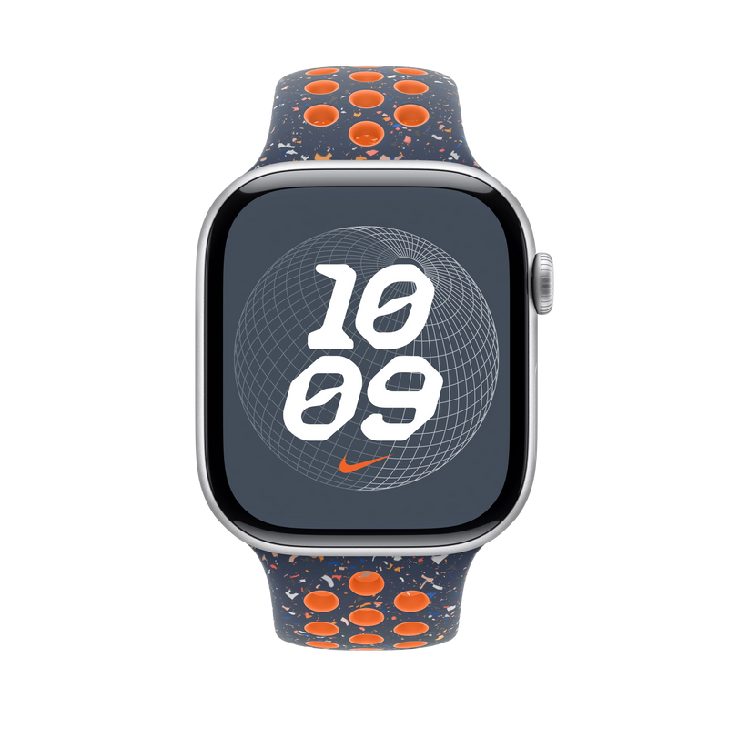 Curea Apple pentru Apple Watch 46mm Nike Sport Band, Blue Flame Nike Sport Band, M/L - iSTYLE RO