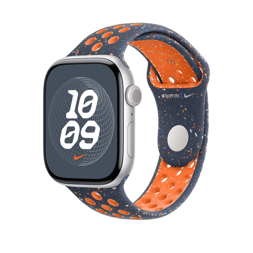 Curea Apple pentru Apple Watch 46mm Nike Sport Band, Blue Flame Nike Sport Band, S/M - iSTYLE RO