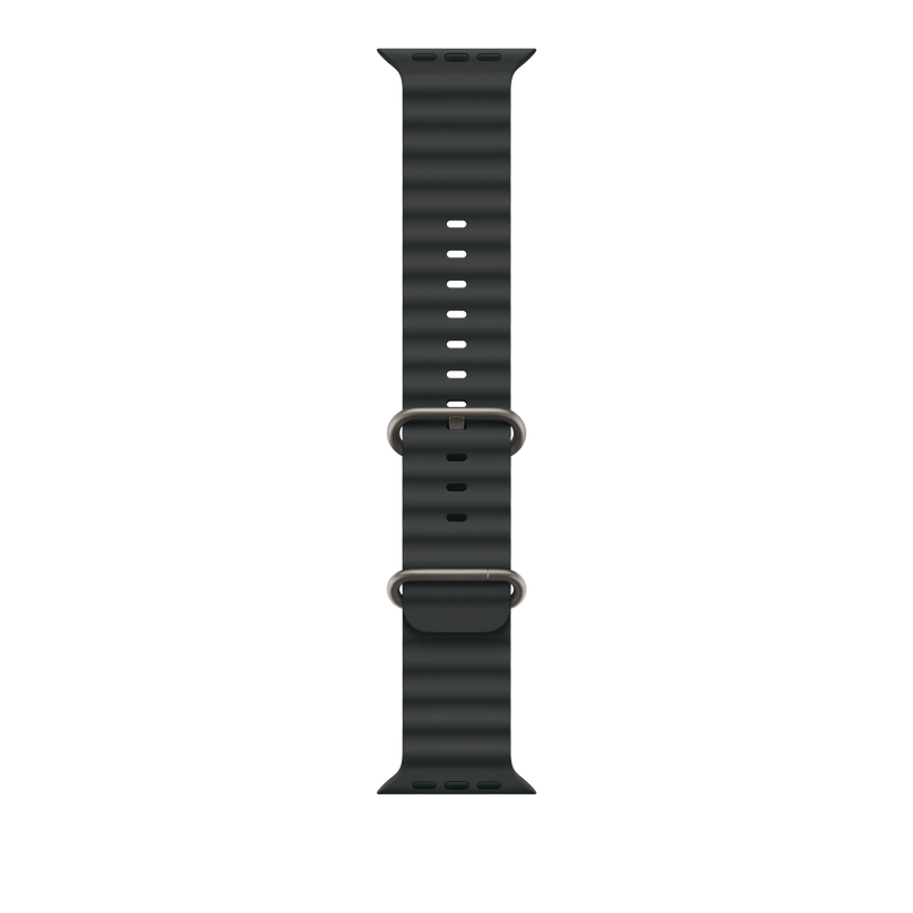 Curea Apple pentru Apple Watch 49mm Black Ocean Band, Natural Titanium Finish - iSTYLE RO