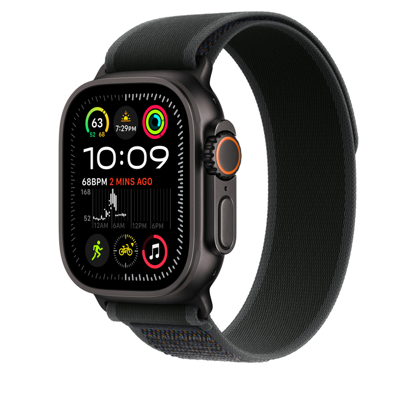 Curea Apple pentru Apple Watch 49mm Black Trail Loop - M/L - Black Titanium Finish - iSTYLE RO