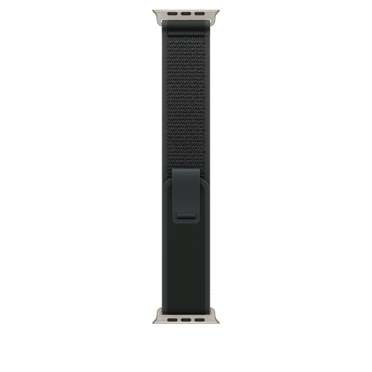 Curea Apple pentru Apple Watch 49mm Black Trail Loop, M/L, Natural Titanium Finish - iSTYLE RO