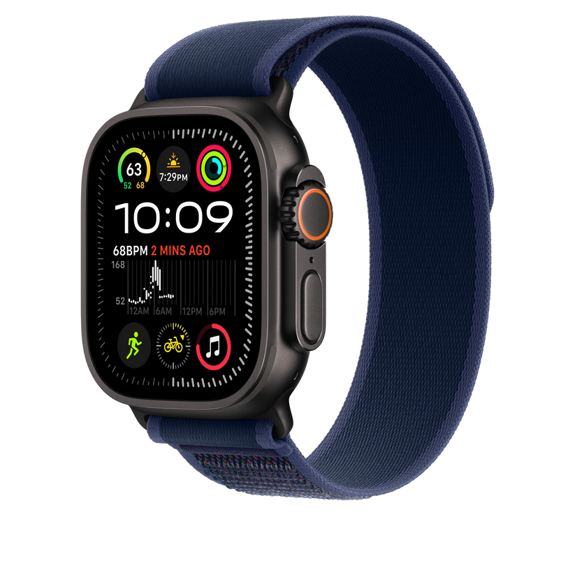 Curea Apple pentru Apple Watch 49mm Blue Trail Loop - M/L - Black Titanium Finish - iSTYLE RO