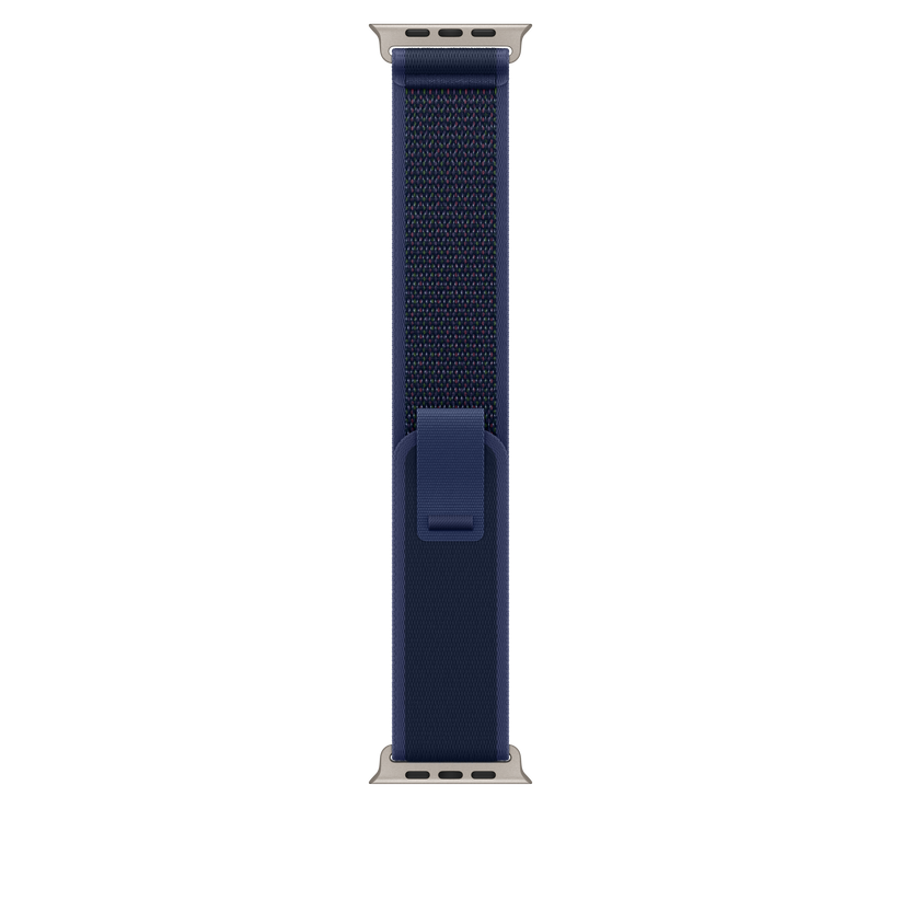 Curea Apple pentru Apple Watch 49mm Blue Trail Loop, S/M, Natural Titanium Finish - iSTYLE RO