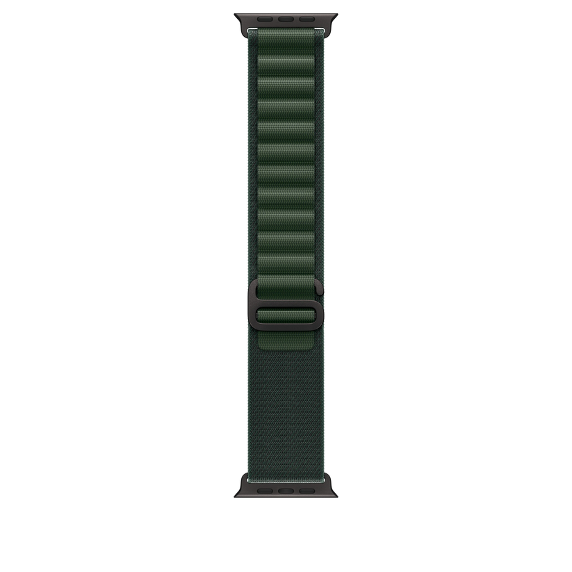 Curea Apple pentru Apple Watch 49mm Dark Green Alpine Loop - Large - Black Titanium Finish - iSTYLE RO