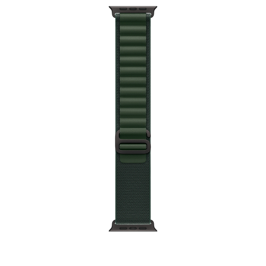 Curea Apple pentru Apple Watch 49mm Dark Green Alpine Loop - Large - Black Titanium Finish - iSTYLE RO