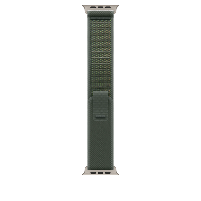 Curea Apple pentru Apple Watch 49mm Green Trail Loop, S/M, Natural Titanium Finish - iSTYLE RO