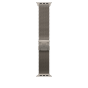 Curea Apple pentru Apple Watch 49mm Milanese Loop, Natural Titanium Milanese Loop, Large - iSTYLE RO