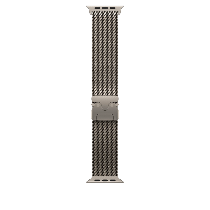 Curea Apple pentru Apple Watch 49mm Milanese Loop, Natural Titanium Milanese Loop, Large - iSTYLE RO