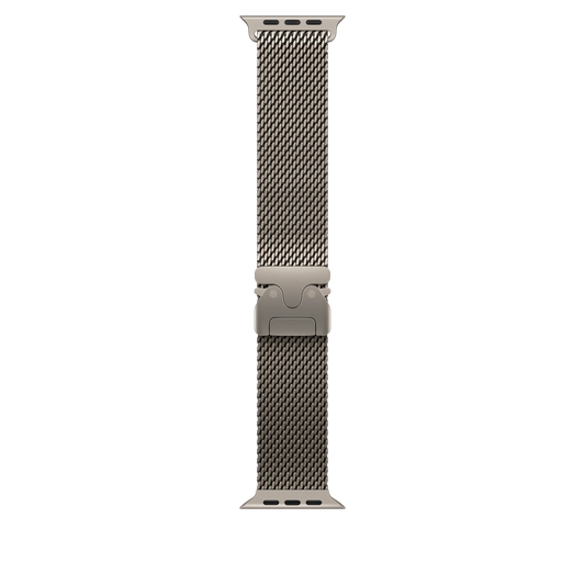 Curea Apple pentru Apple Watch 49mm Milanese Loop, Natural Titanium Milanese Loop, Large - iSTYLE RO
