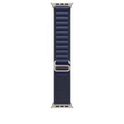Curea Apple pentru Apple Watch 49mm Navy Alpine Loop, Large, Natural Titanium Finish - iSTYLE RO