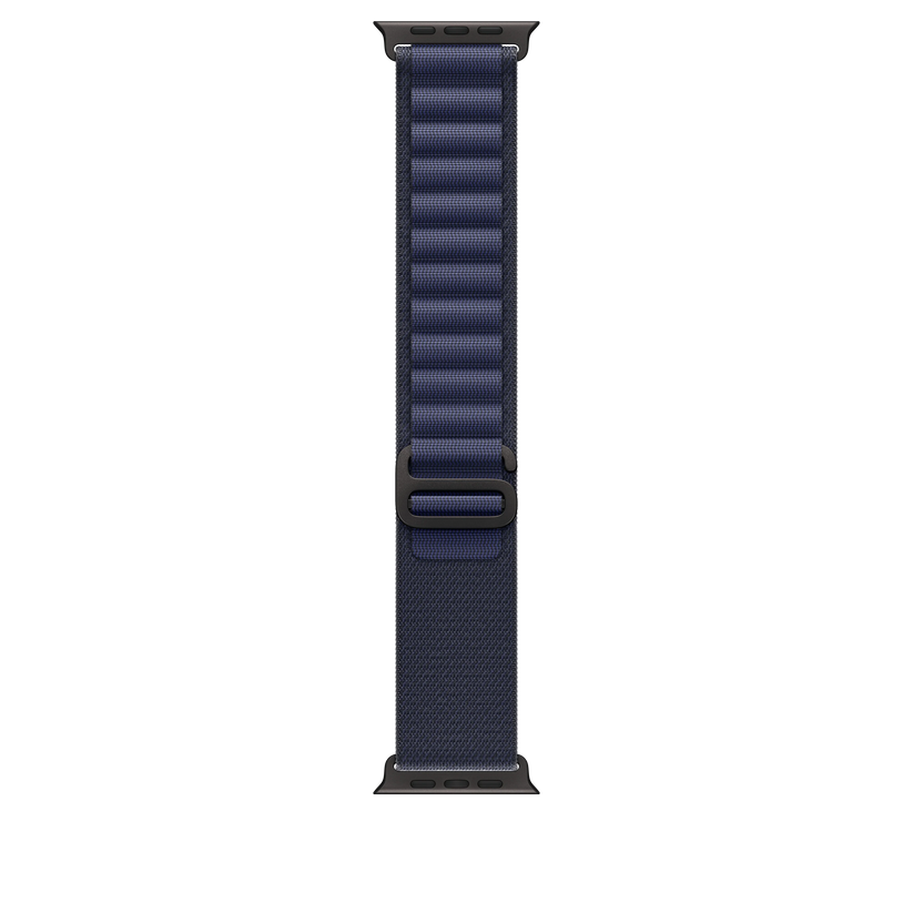 Curea Apple pentru Apple Watch 49mm Navy Alpine Loop, Medium, Black Titanium Finish - iSTYLE RO