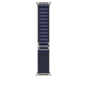 Curea Apple pentru Apple Watch 49mm Navy Alpine Loop, Medium, Natural Titanium Finish - iSTYLE RO