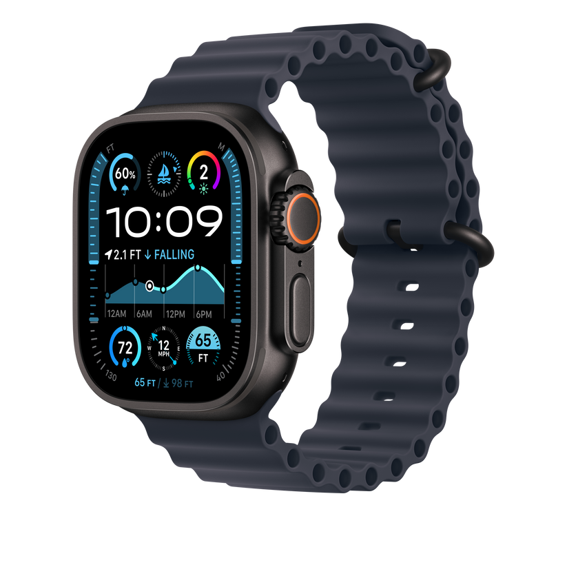 Curea Apple pentru Apple Watch 49mm Navy Ocean Band - Black Titanium Finish - iSTYLE RO