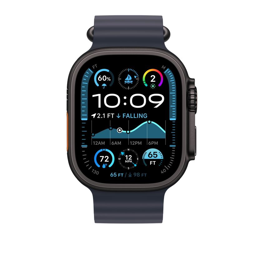Curea Apple pentru Apple Watch 49mm Navy Ocean Band - Black Titanium Finish - iSTYLE RO