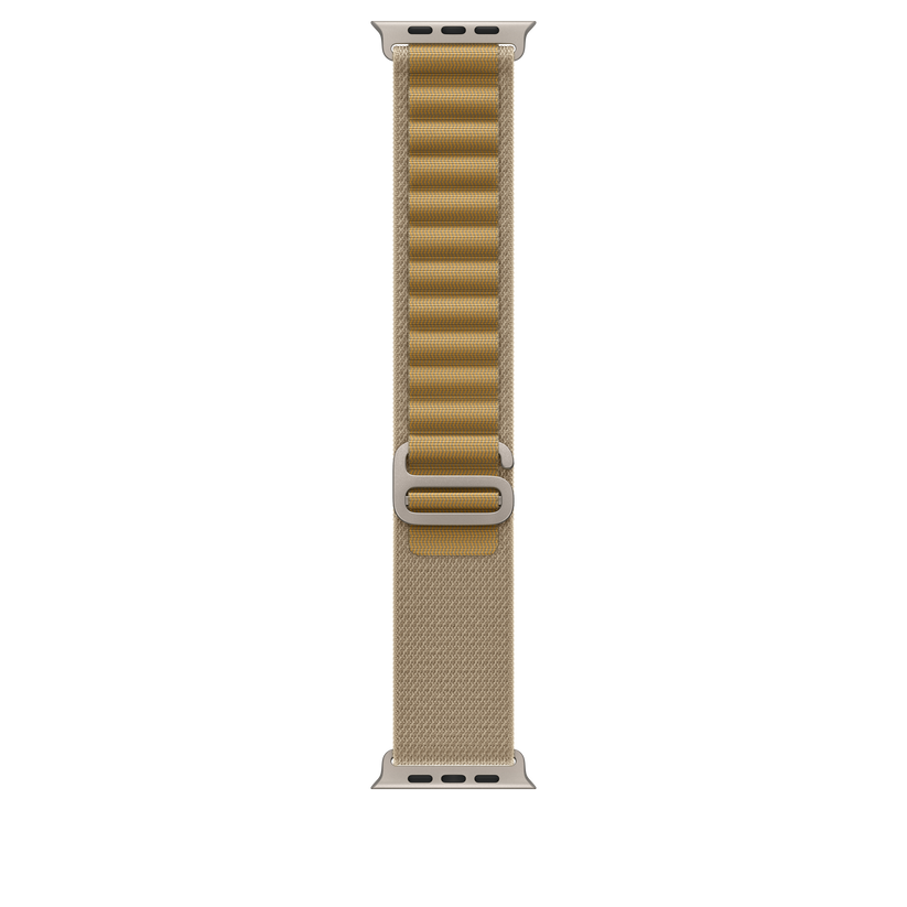 Curea Apple pentru Apple Watch 49mm Tan Alpine Loop, Large, Natural Titanium Finish - iSTYLE RO