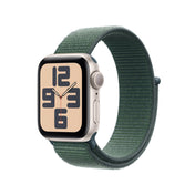 Apple Watch SE GPS, 40mm Starlight Aluminium Case, Lake Green Sport Loop - iSTYLE RO