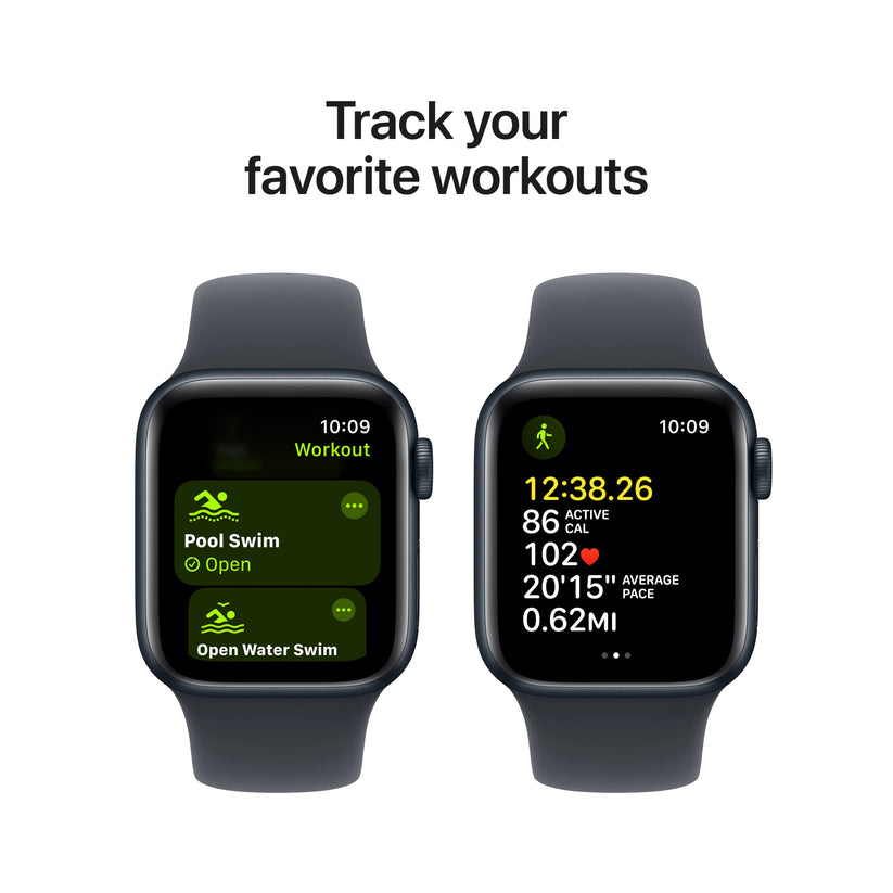 Apple Watch SE GPS + Cellular, 40mm Midnight Aluminium Case, Midnight Sport Band - M/L - iSTYLE RO
