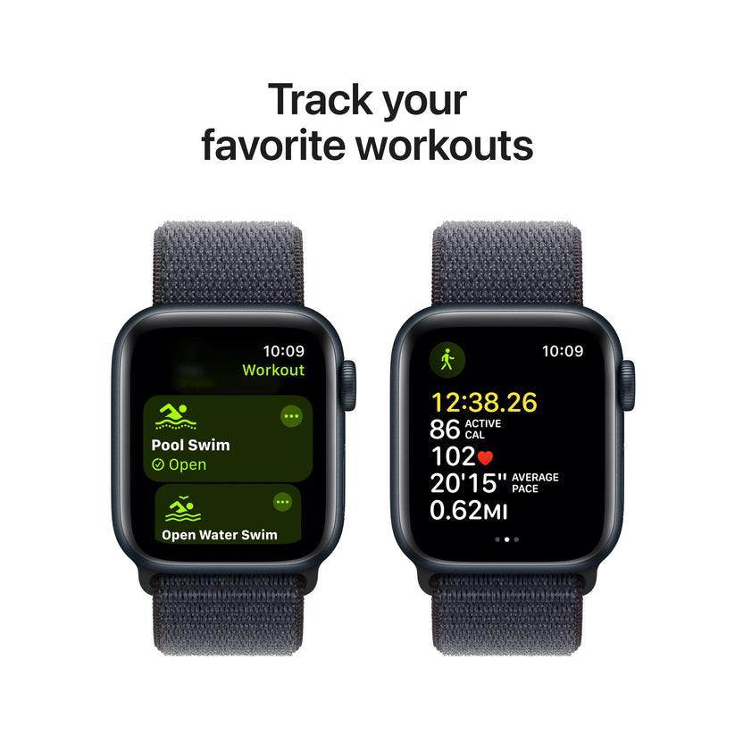 Apple Watch SE GPS + Cellular, 40mm Midnight Aluminium Case, Ink Sport Loop - iSTYLE RO