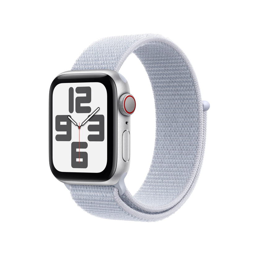 Apple Watch SE GPS + Cellular, 40mm Silver Aluminium Case, Blue Cloud Sport Loop - iSTYLE RO