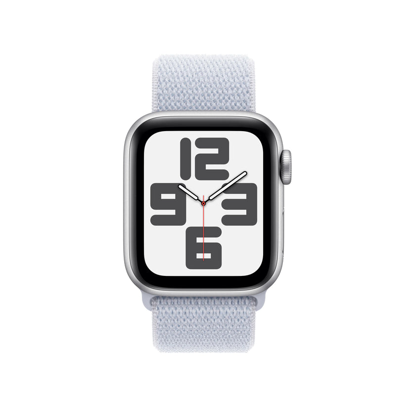 Apple Watch SE GPS + Cellular, 40mm Silver Aluminium Case, Blue Cloud Sport Loop - iSTYLE RO
