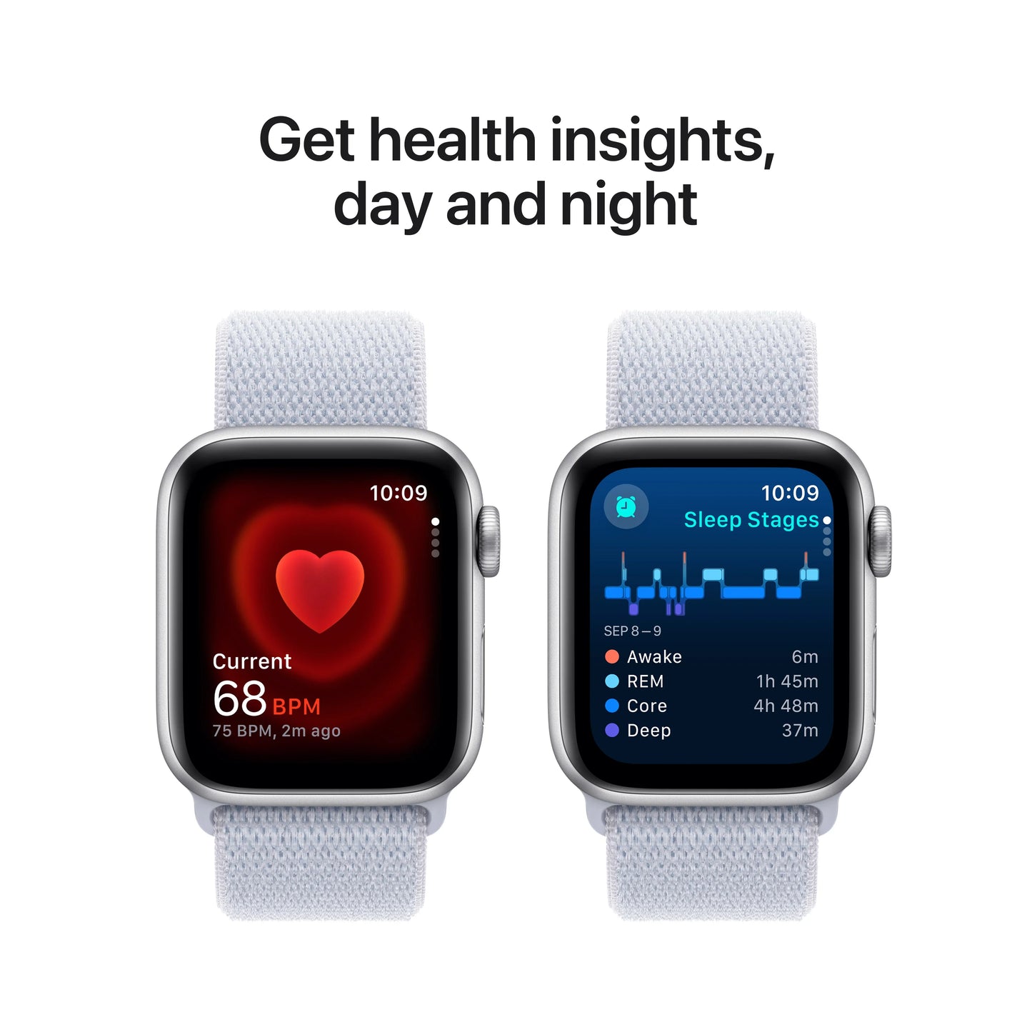 Apple Watch SE GPS + Cellular, 40mm Silver Aluminium Case, Blue Cloud Sport Loop - iSTYLE RO