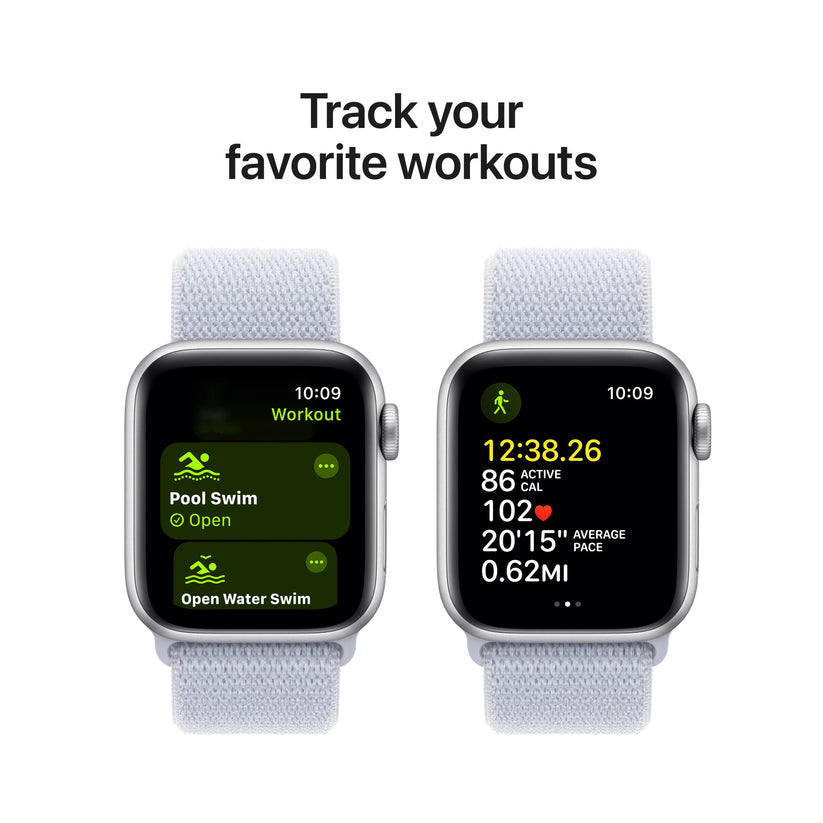 Apple Watch SE GPS + Cellular, 40mm Silver Aluminium Case, Blue Cloud Sport Loop - iSTYLE RO