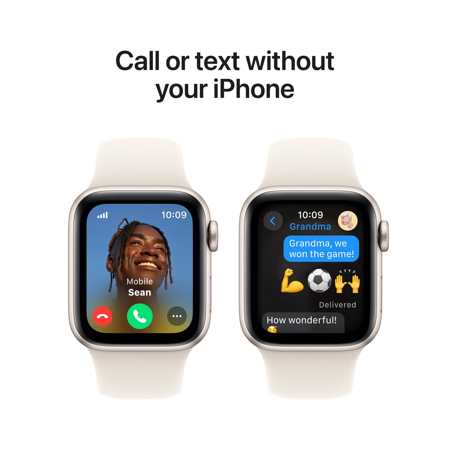 Apple Watch SE GPS + Cellular, 40mm Starlight Aluminium Case, Starlight Sport Band - M/L - iSTYLE RO