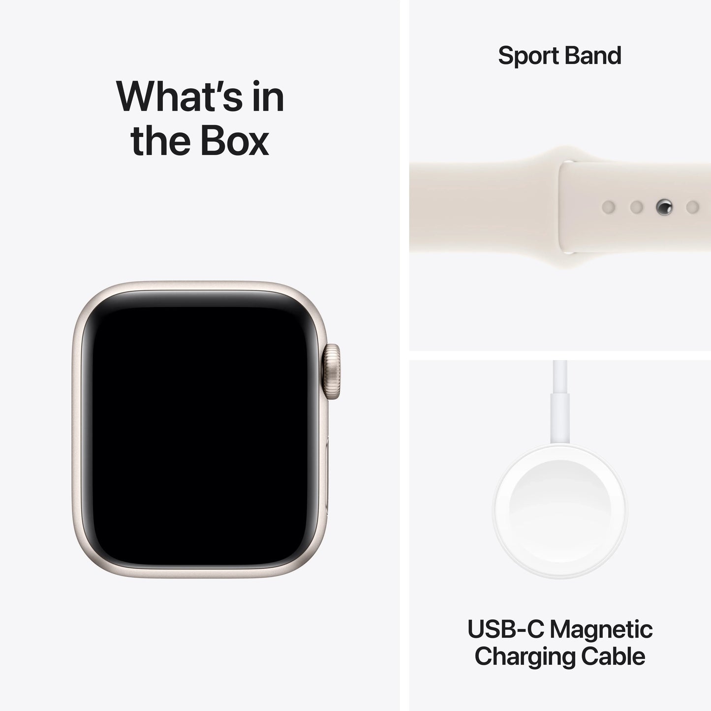 Apple Watch SE GPS + Cellular, 40mm Starlight Aluminium Case, Starlight Sport Band - M/L - iSTYLE RO