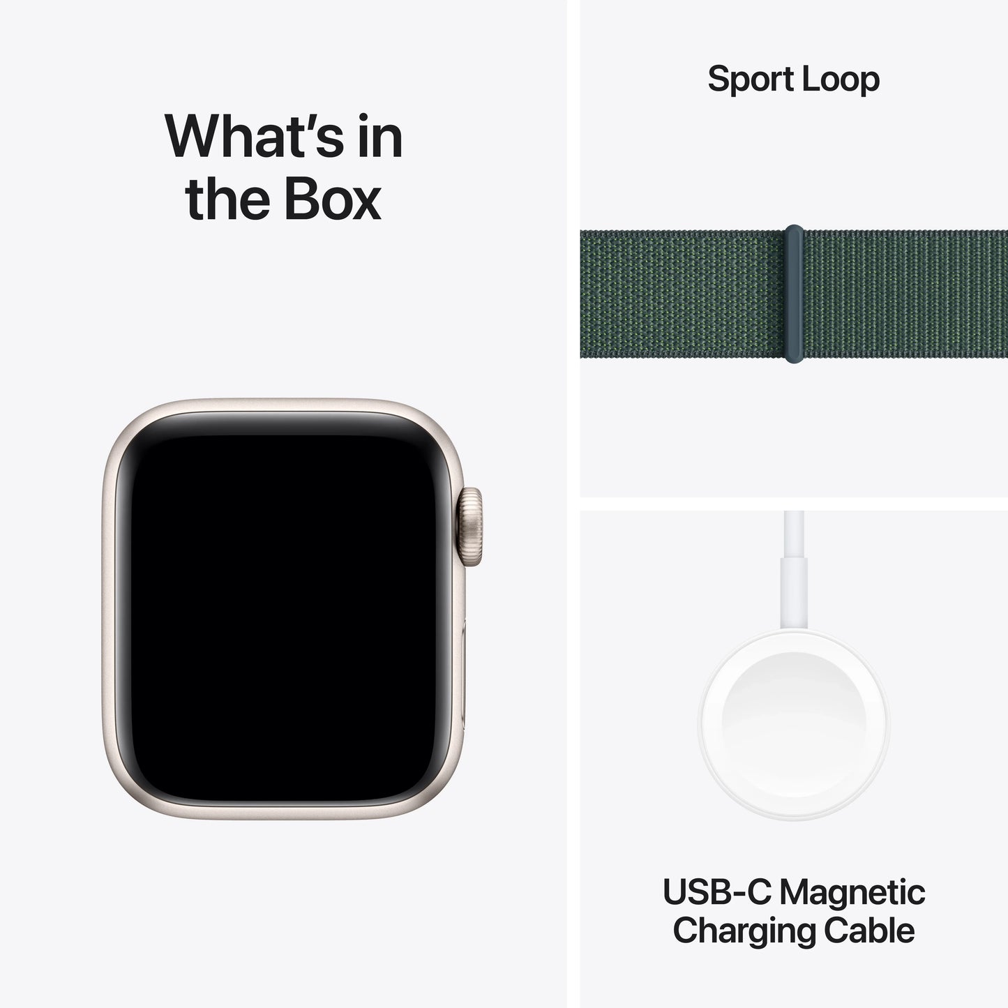 Apple Watch SE GPS + Cellular, 40mm Starlight Aluminium Case, Lake Green Sport Loop - iSTYLE RO