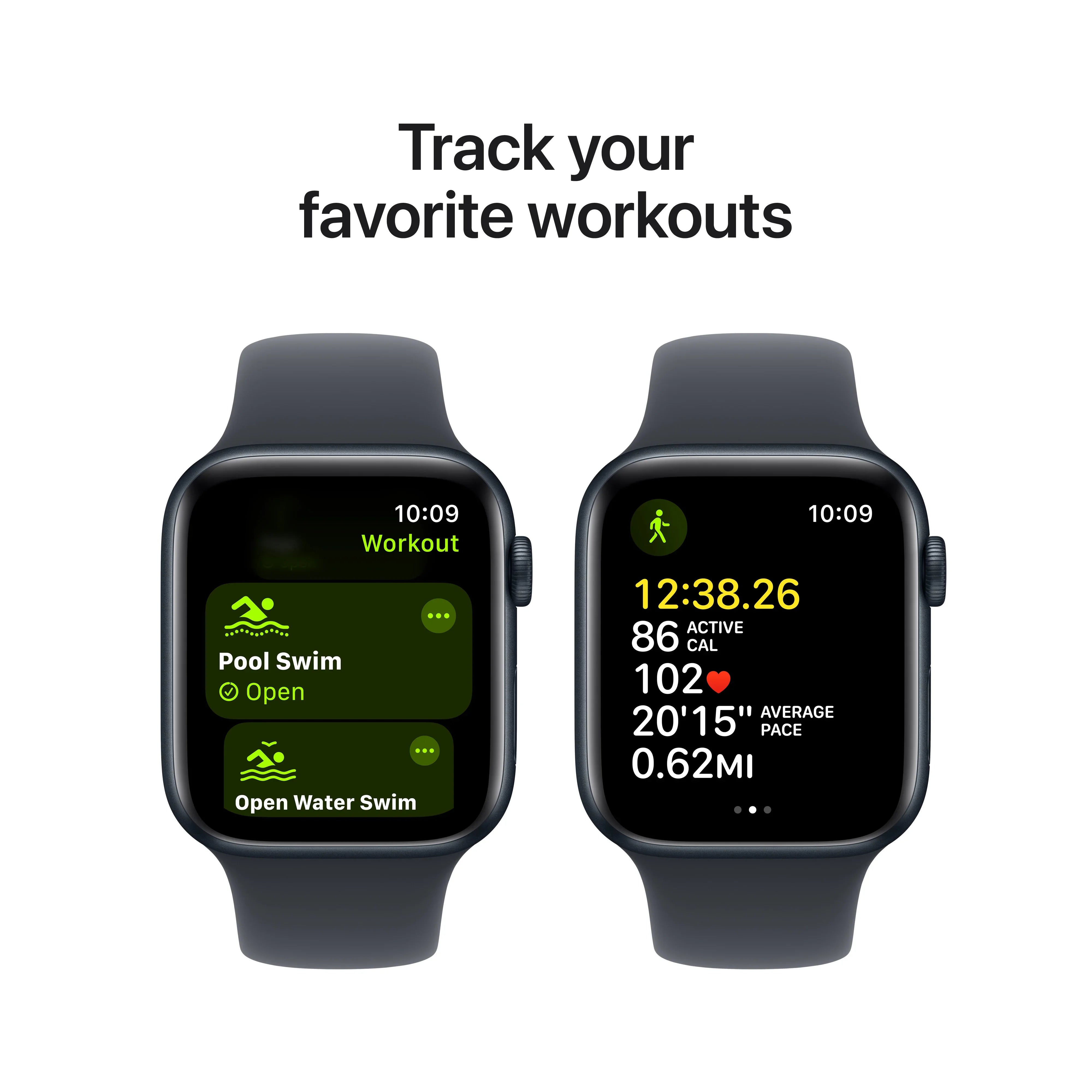 Apple Watch SE GPS, 44mm Midnight Aluminium Case, Midnight Sport