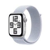 Apple Watch SE GPS, 44mm Silver Aluminium Case, Blue Cloud Sport Loop - iSTYLE RO
