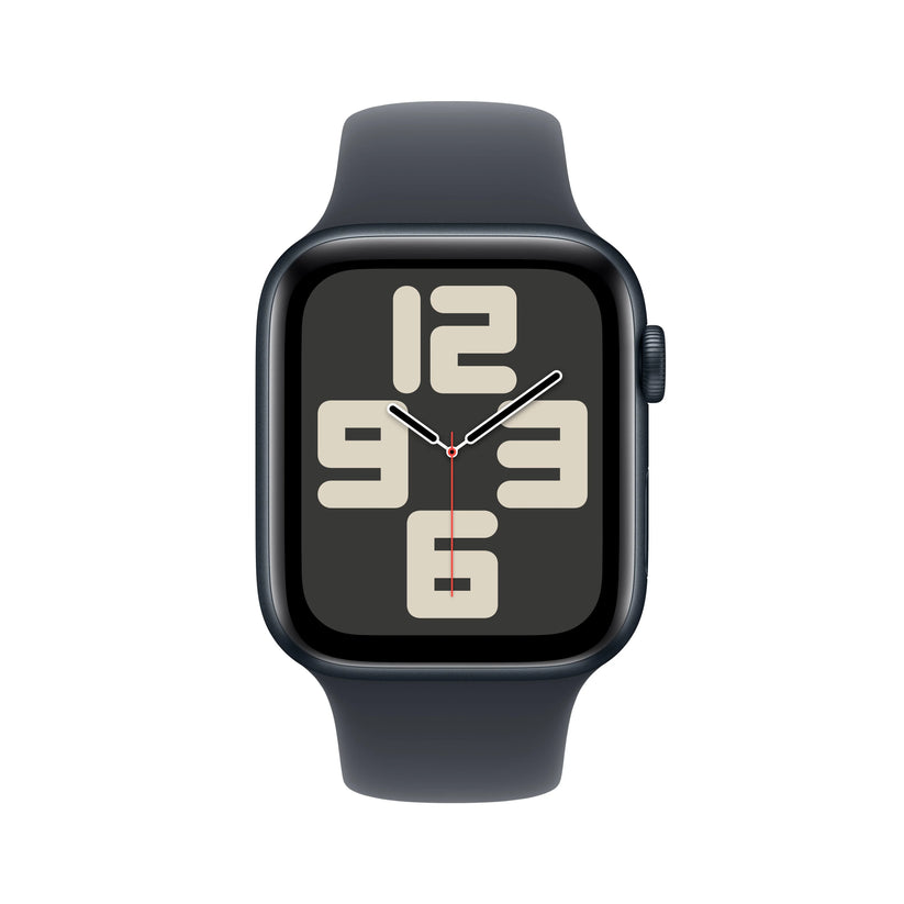Apple Watch SE GPS + Cellular, 44mm Midnight Aluminium Case, Midnight Sport Band - S/M - iSTYLE RO