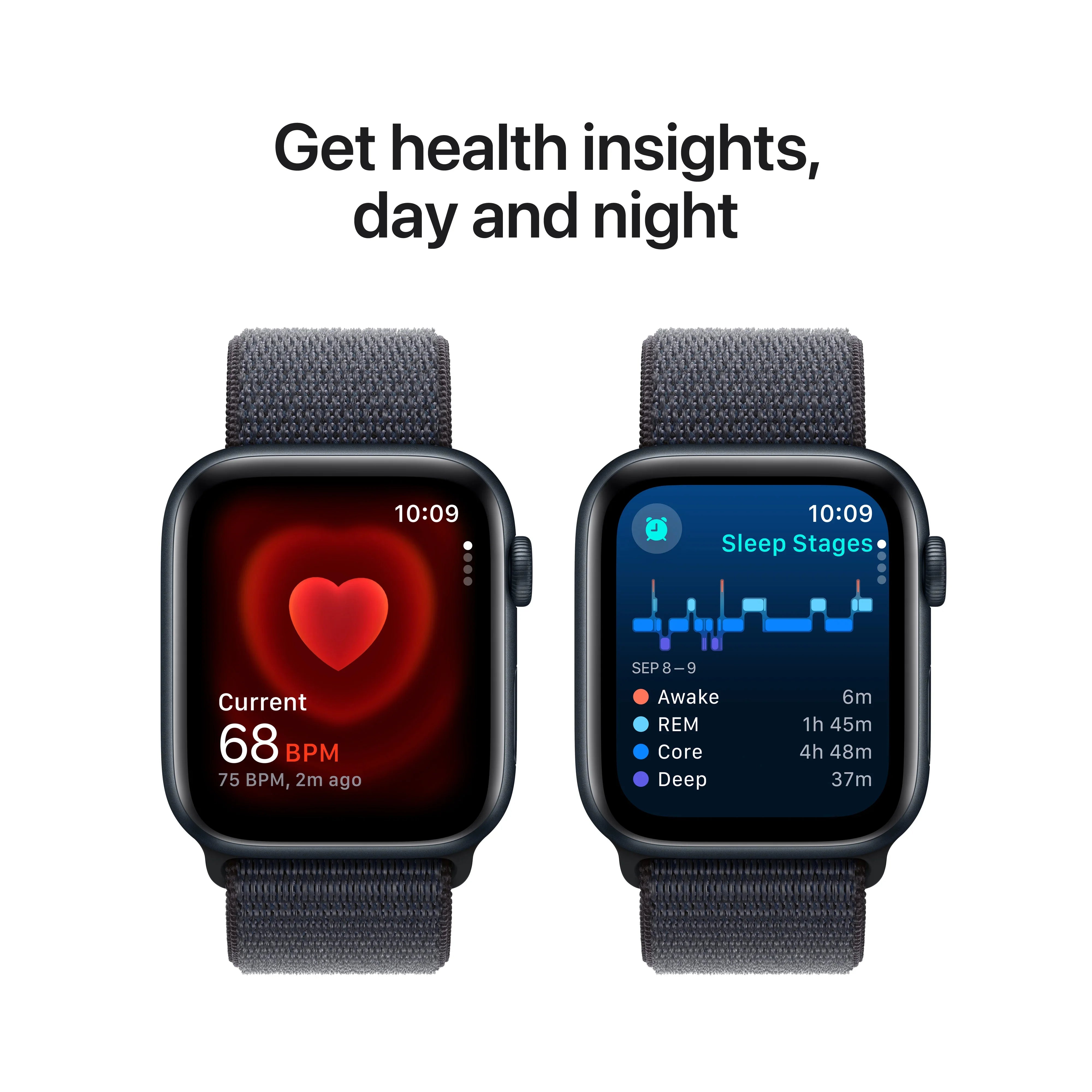Apple Watch SE GPS + Cellular, 44mm Midnight Aluminium Case, Ink