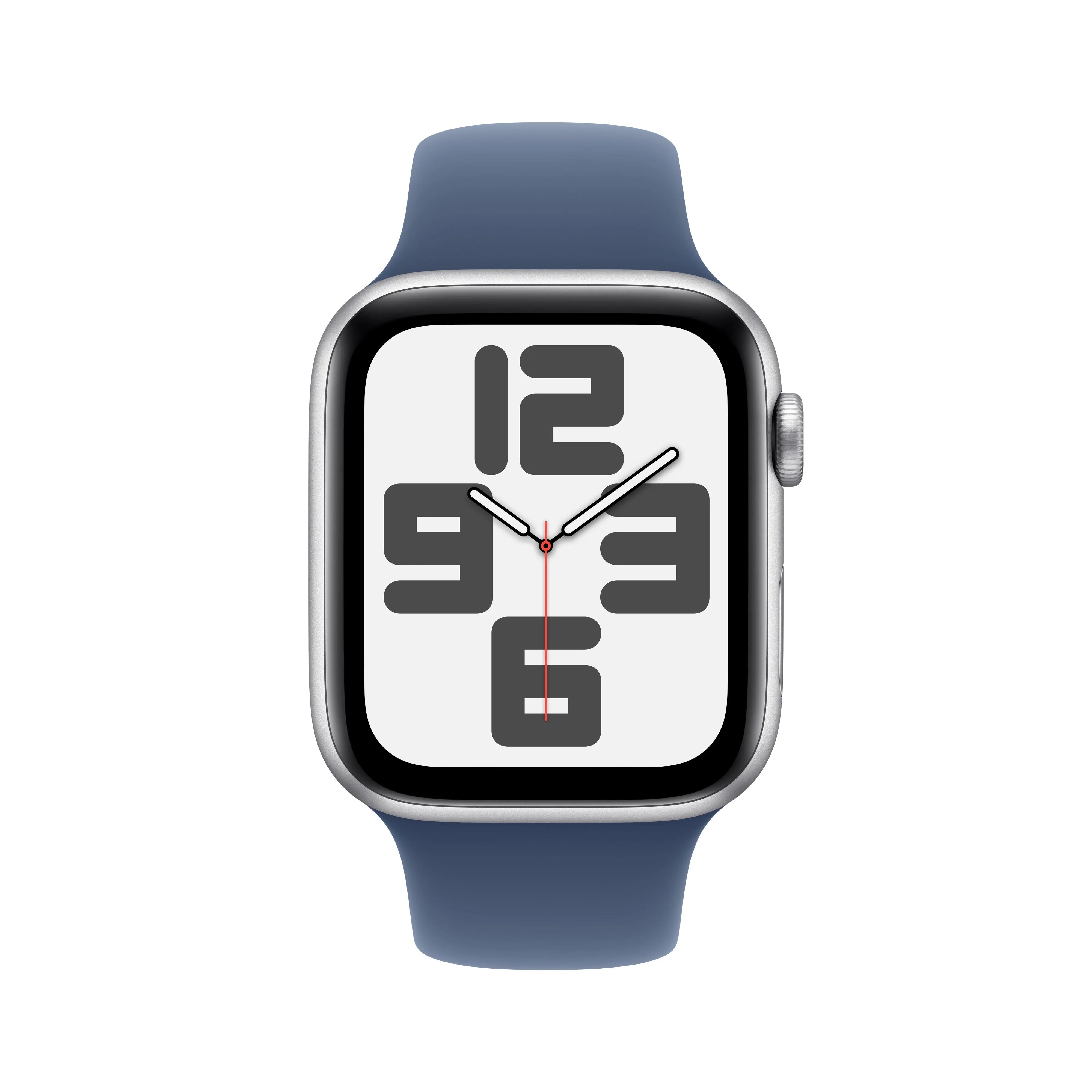 Apple Watch SE GPS + Cellular, 44mm Silver Aluminium Case, Denim