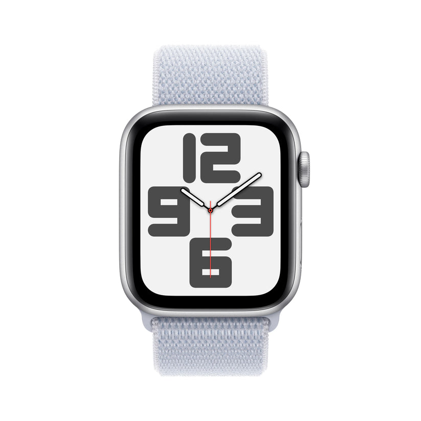 Apple Watch SE GPS + Cellular, 44mm Silver Aluminium Case, Blue Cloud Sport Loop - iSTYLE RO