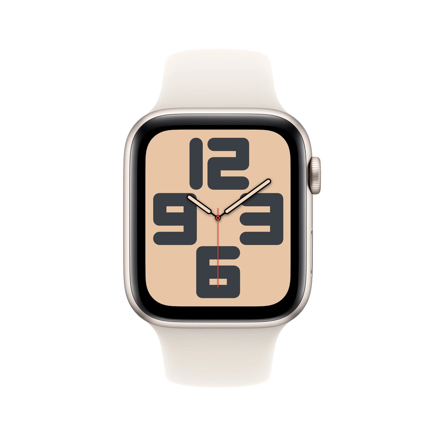 Apple Watch SE GPS + Cellular, 44mm Starlight Aluminium Case, Starlight Sport Band - M/L - iSTYLE RO