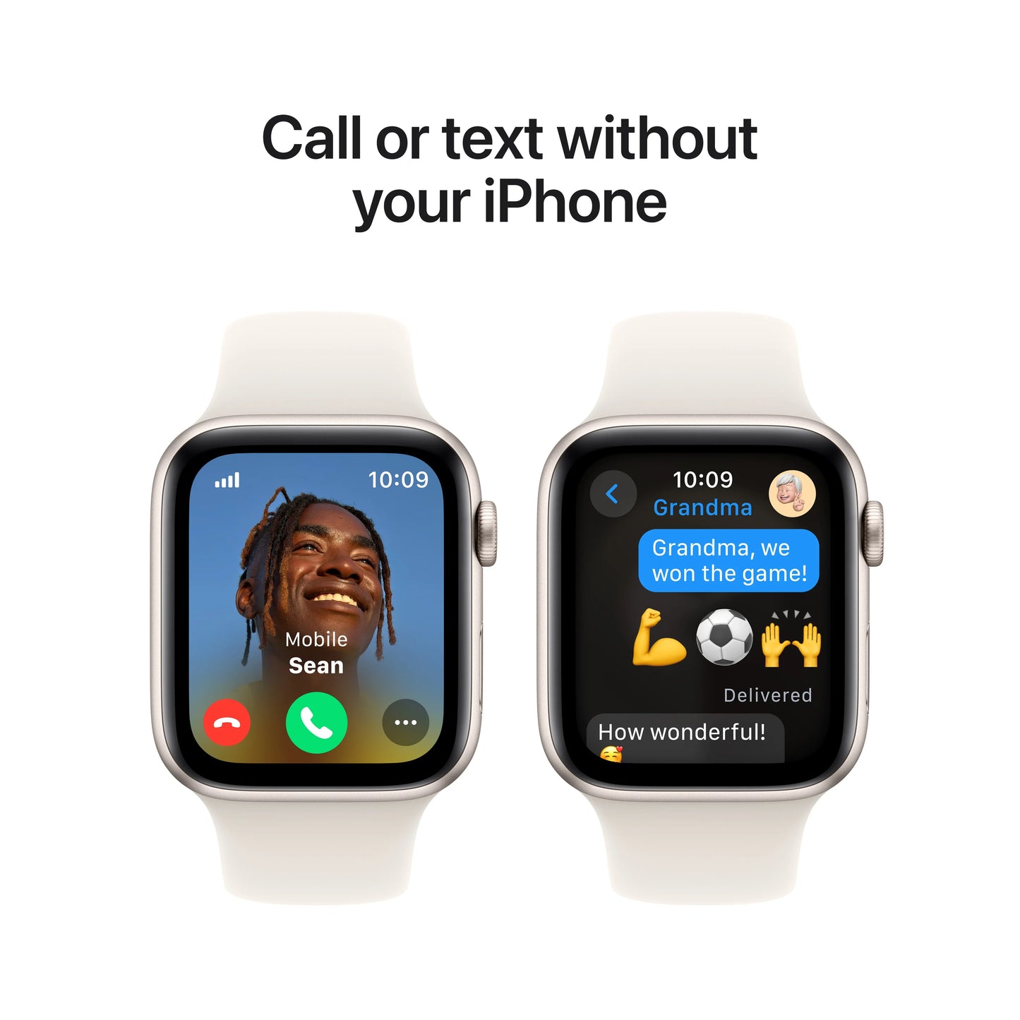 Apple Watch SE GPS + Cellular, 44mm Starlight Aluminium Case, Starlight Sport Band - M/L - iSTYLE RO