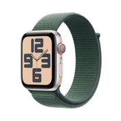 Apple Watch SE GPS + Cellular, 44mm Starlight Aluminium Case, Lake Green Sport Loop - iSTYLE RO