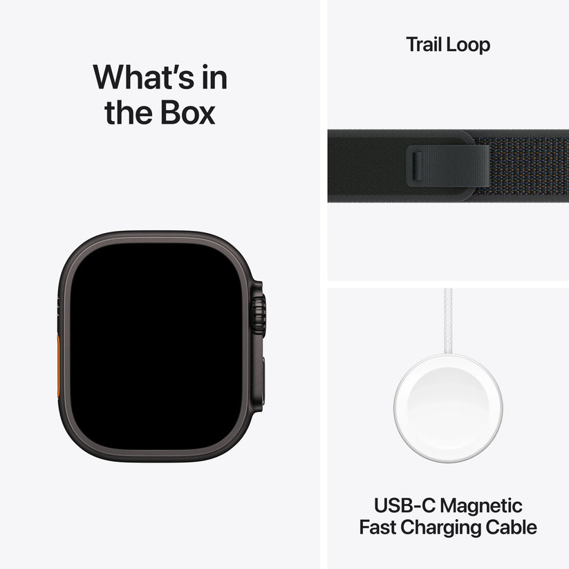 Apple Watch Ultra 2 GPS + Cellular 49mm Black Titanium Case with Black Trail Loop - S/M - iSTYLE RO