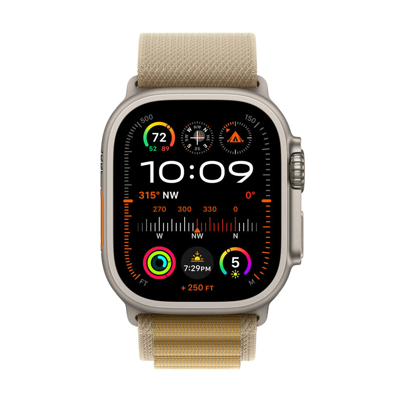 Apple Watch Ultra 2 GPS + Cellular 49mm Natural Titanium Case with Tan Alpine Loop - Medium - iSTYLE RO