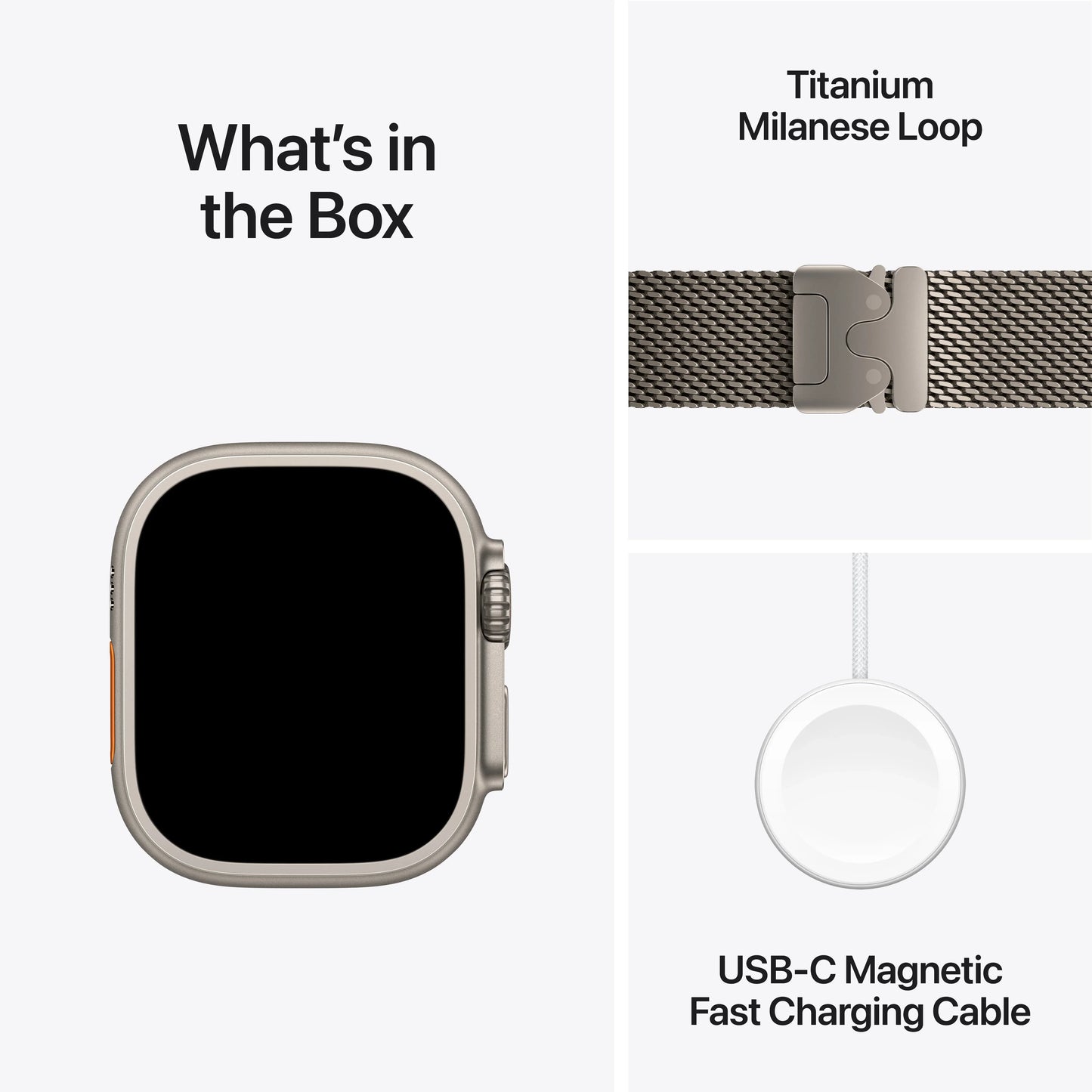Apple Watch Ultra 2 GPS + Cellular 49mm Natural Titanium Case with Natural Titanium Milanese Loop - M - iSTYLE RO