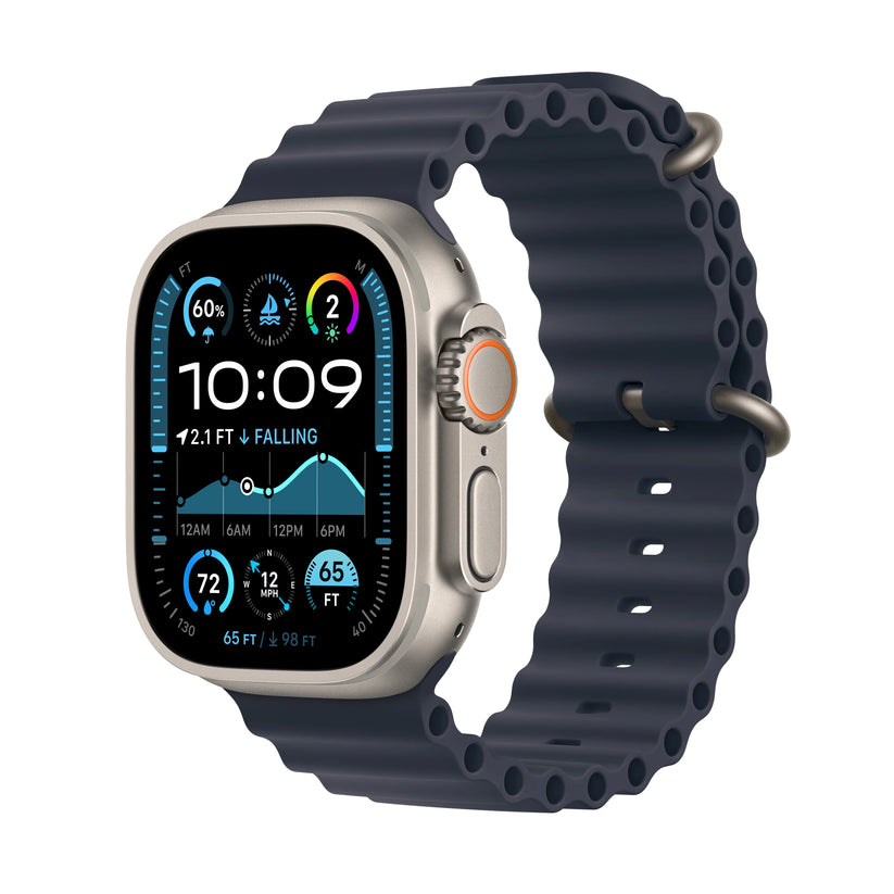 Apple Watch Ultra 2 GPS + Cellular 49mm Natural Titanium Case with Navy Ocean Band - iSTYLE RO
